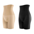 High-waist shaping shorts, nude and black