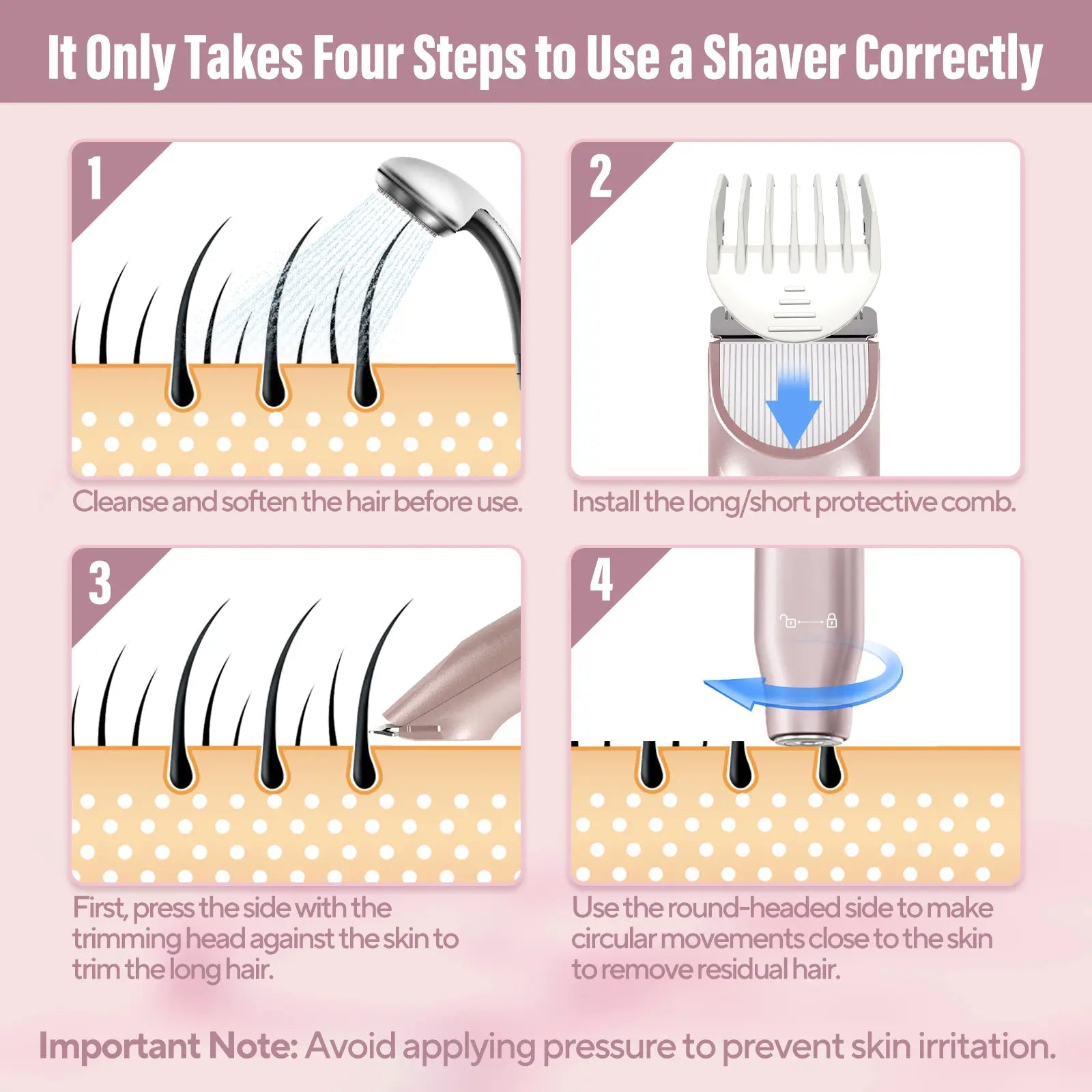 Girls Glo Up Precision Bikini Trimmer - Waterproof Feature