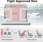 Stylish Pink Vacuum Backpack - Expandable Compression Luggage with Shoe Compartment and Rain Cover for Effortless Travel